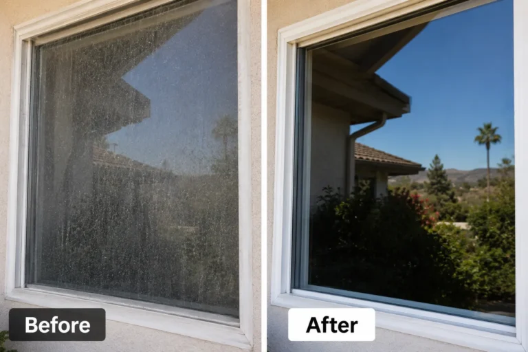 Before After of window cleaning